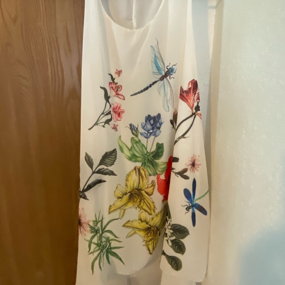 Flowing Sheer Floral Tank Dress